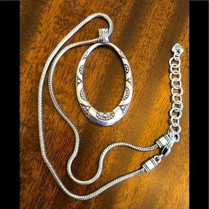 Retired  Brighton oval classic reversible pendant necklace